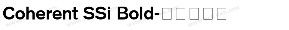 Coherent SSi Bold字体转换